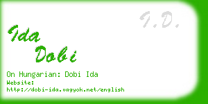 ida dobi business card